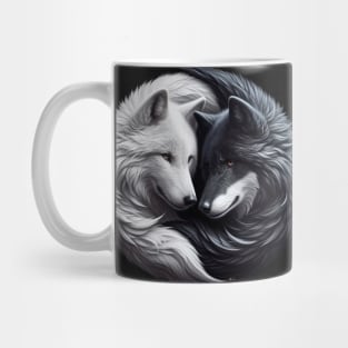 Wolves Yin and Yang Mug